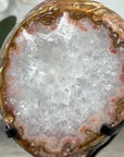 Natural Red Jasper Slice with Metallic Stand - MWS2229