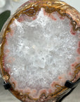 Natural Red Jasper Slice with Metallic Stand - MWS2229
