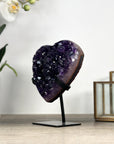 Natural Deep Purple Amethyst Stone Heart Carving - HST0313