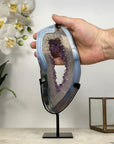 Blue Agate & Amethyst Stone Portal Geode - MWS1950