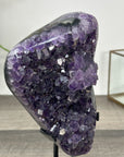 Uruguayan Amethyst Crystals Specimen on Metal Stand - MWS2816
