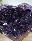 Natural Deep Purple Amethyst Heart Carving - HST0266