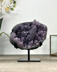 Deep Purple Amethyst Geode on Elegant Stand - MWS2765