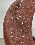 Unique Natural Red Amethyst Moon Carving on Stand - MWS2367