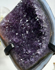 Unique Natural Amethyst Cluster with Blue Banded Agate Shell - MWS1476