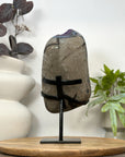 Top Grade Natural Amethyst Statement Piece on Stand for Home Decor - MWS3069
