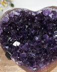 Natural Deep Purple Amethyst Heart Carving - HST0266
