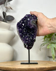 A+ Grade Amethyst Cluster from Uruguay on Metal Stand - MWS3060