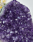 Amethyst Crystal Cluster with Deep Purple Points and Green Jasper Shell - CBP1164