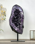 XXL Deep Purple Amethyst Geode With Metal Stand - MWS2751