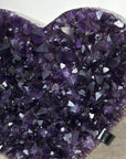 A+ Grade Natural Amethyst Heart Carving with Metal Stand - HST0290