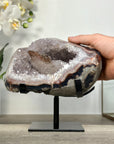 Geode Agate Crystal Cluster with Calcite Centerpiece - Collector Display Specimen - MWS2614