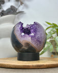 Top Grade Uruguayan Amethyst Agate Large Sphere Geode - SPH0167