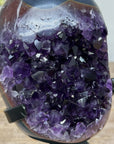 Natural Amethyst Geode with Beautiful Banding Agate Shell - MWS1746