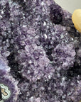 Uruguayan Amethyst Specimen with Green Jasper Shell & Calcite Formation - MWS3148