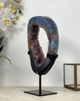 Unique Natural Blue Banded Agate & Amethyst Stone Portal - MWS1942