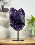 Premium Quality Amethyst Crystal Cluster – Natural Specimen on Stand - MWS3057