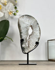 Quartz Geode Slice with Natural Druzy Crystals - MWS2908