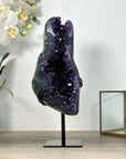 Top Grade Natural Amethyst Geode, Deep Purple Crystals, Stand included - MWS2483