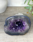 Huge Amethyst & Agate Geode with Handpolished Shell - STGE0083