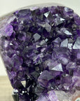 Amethyst Crystal Cluster on Stand—Deep Purple Display for Home Decor - MWS2694