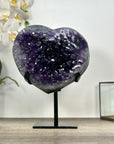 Large Deep Purple Uruguayan Amethyst Stone Heart - HST0344