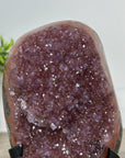 Amethyst Crystal Cluster on Metal Stand – Natural Purple Home Décor Accent - MWS2415