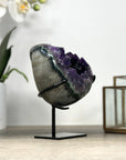 Deep Purple Amethyst Geode with Green Jasper Shell - MWS2174