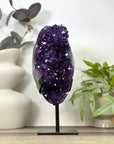 Natural Top Grade Amethyst Cluster on Metal Stand for Home Decor - MWS3169