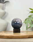 Banded Agate & Quartz Druzy Sphere Geode - SPH0202