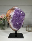 Huge Amethyst, Organge Rainbow Druzy, Quartz & Jasper Specimen from Uruguay - MWS0802