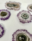 High-Quality Amethyst & Quartz Stalactite Slices for Jewelers - Wholesale Bulk Pack - STS0081
