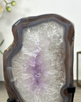 Amethyst Quartz & Banded Agate Geode Slice - MWS2999