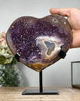 Amazing Natural Amethyst Stone Heart Carving - MWS1047