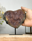 Natural Caramel Amethyst & Jasper Stone Heart - HST0269