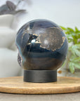 Blue Banded Agate & Amethyst Druzy Sphere Geode - SPH0194