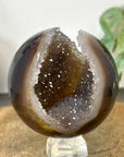 Agate & Quartz Druzy Sphere Geode - SPH0223