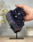 Natural Deep Purple Amethyst with Agate Shell - MWS1368