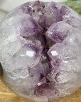 Amethyst & Agate Sphere Geode with Large Crystals - SPH0191