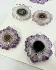 Unique Amethyst Stalactite Slices Set - Natural Crystal for Handmade Jewelry - STS0042