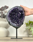 Natural Uruguayan Amethyst Geode with Green Jasper Shell - MWS3087