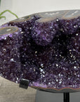Deep Purple Amethyst Crystal Geode on Stand – Home or Office Decor Display - MWS2628