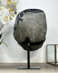 Large Natural Amethyst Crystal Geode on Metal Stand - MWS2461