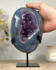 Stunning Blue Agate & Amethyst Geode - MWS1521