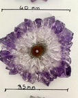 Wholesale Natural Amethyst Stalactite Slices for Jewelry Making - Bulk Flat Set - STS0066