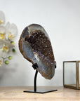 Natural Sugar Druzy Quartz Geode with Stand - MWS1899