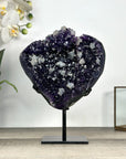 Top Grade Deep Purple Amethyst Stone with Calcite Formations - MWS2777