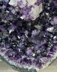 Amethyst Crystal Geode with Deep Purple Crystals and Calcite Formation - MWS2837
