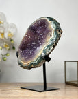 Beautiful Natural Amethyst & Green Jasper Geode - MWS1872