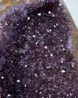 Beautiful Natural Amethyst Stone Geode with Metalllic Stand - MWS2044